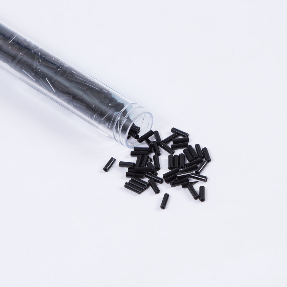 Black Opaque Czech Bugle Seed Beads - Size 3 - Joann Fabrics