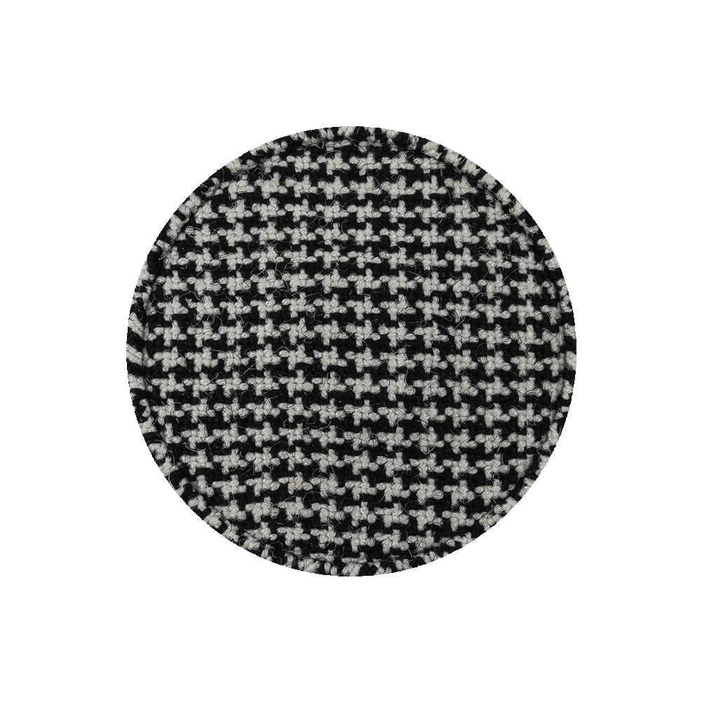 Black and White Houndstooth Fabric Covered Wool and Metal Sew On Button - 40L/25.5mm - Joann Fabrics