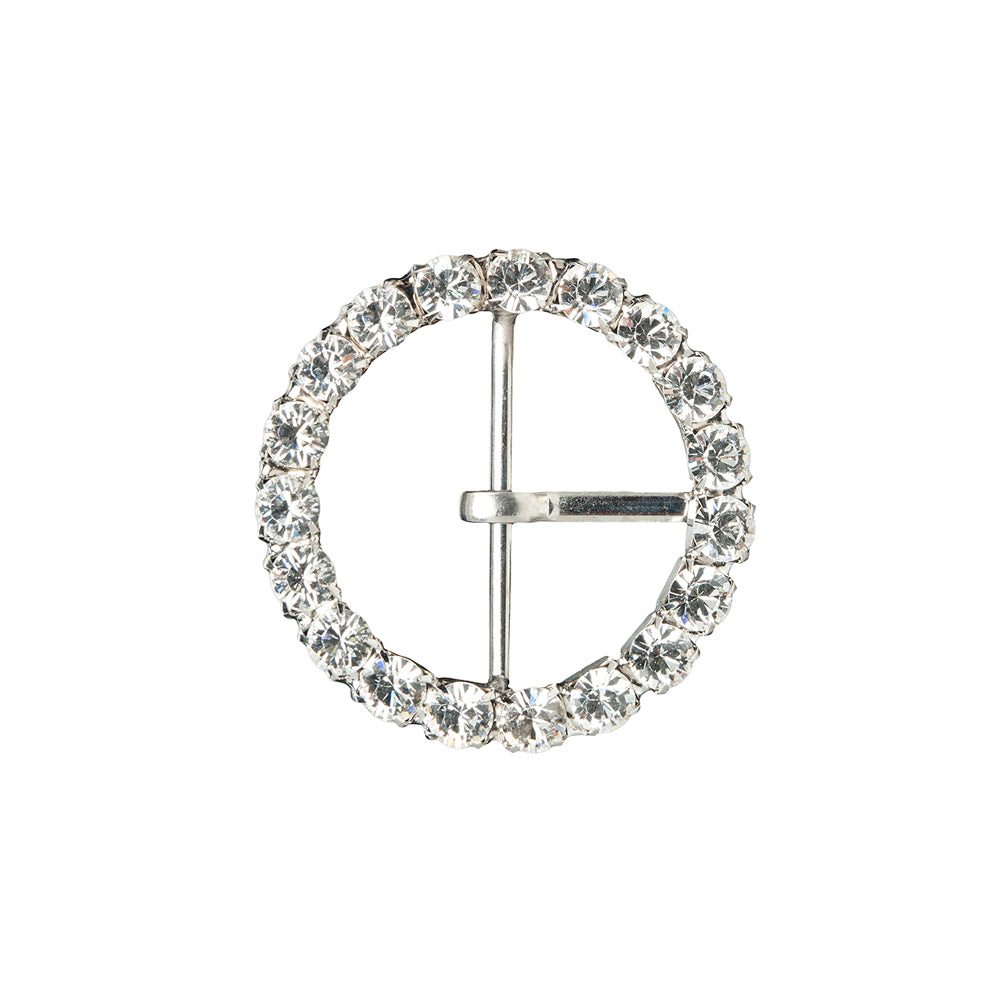 Swarovski Crystal and Silver Circular Rhinestone Buckle - 2