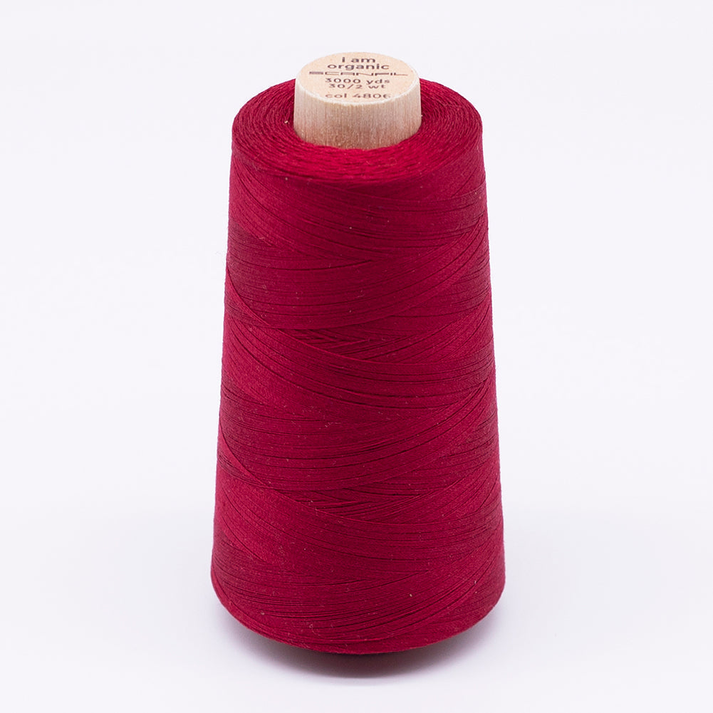 SCANFIL® 30wt Organic Pima Cotton Thread 3000 yd Cone - 4806 Crimson - Joann Fabrics