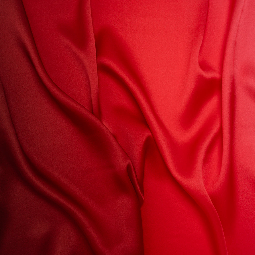 Silk Charmeuse Print 16MM, Made in Italy - Burgundy, Red and Pink Ombre - Joann Fabrics