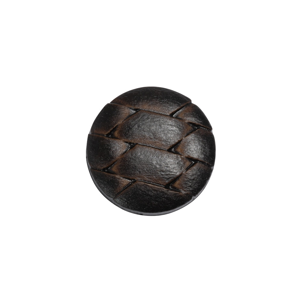 Italian Dark Brown Geometric Engraved Shank Back Plastic Button - 28L/18mm - Joann Fabrics