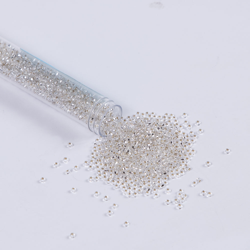 Silver Lined Clear Czech Seed Beads - Size 10 - Joann Fabrics