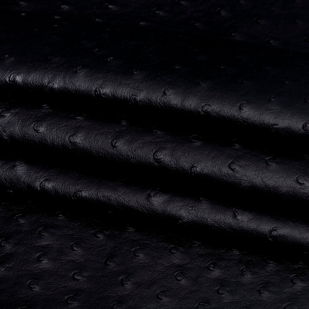 Kidepo Black Faux Ostrich Leather Vinyl - Joann Fabrics