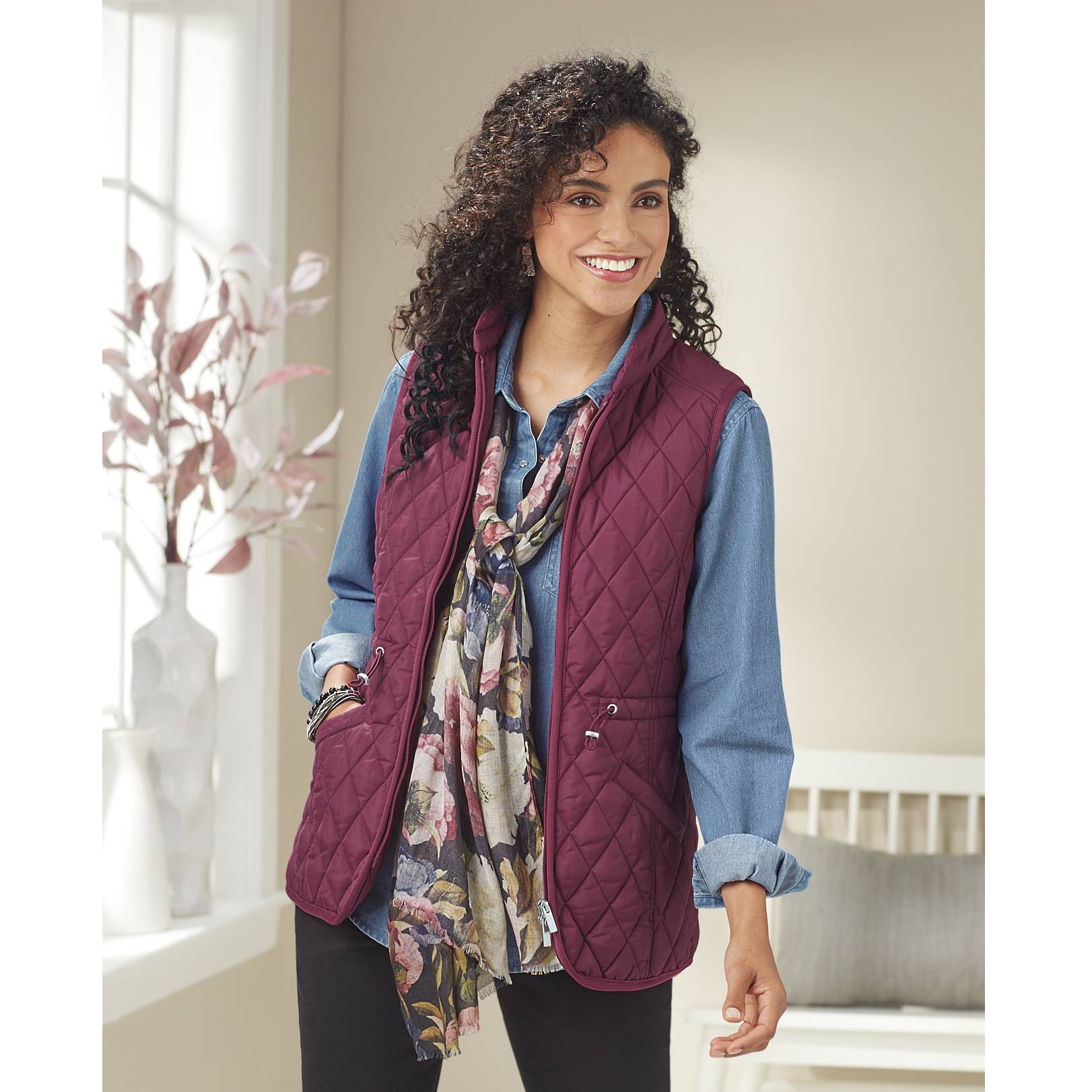 Blossom-Print Scarf - Northstyle Catalog