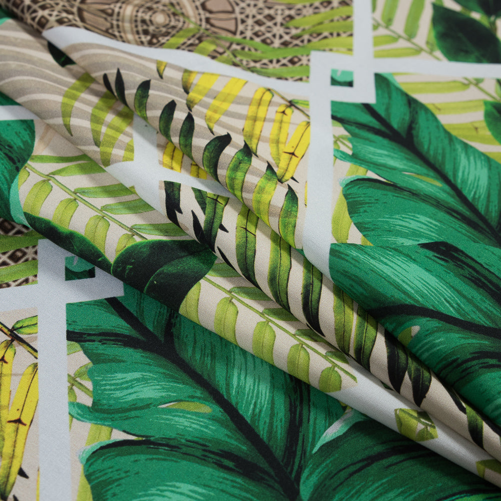 Organic Viscose Batiste - Green Tropical Leaves - Joann Fabrics