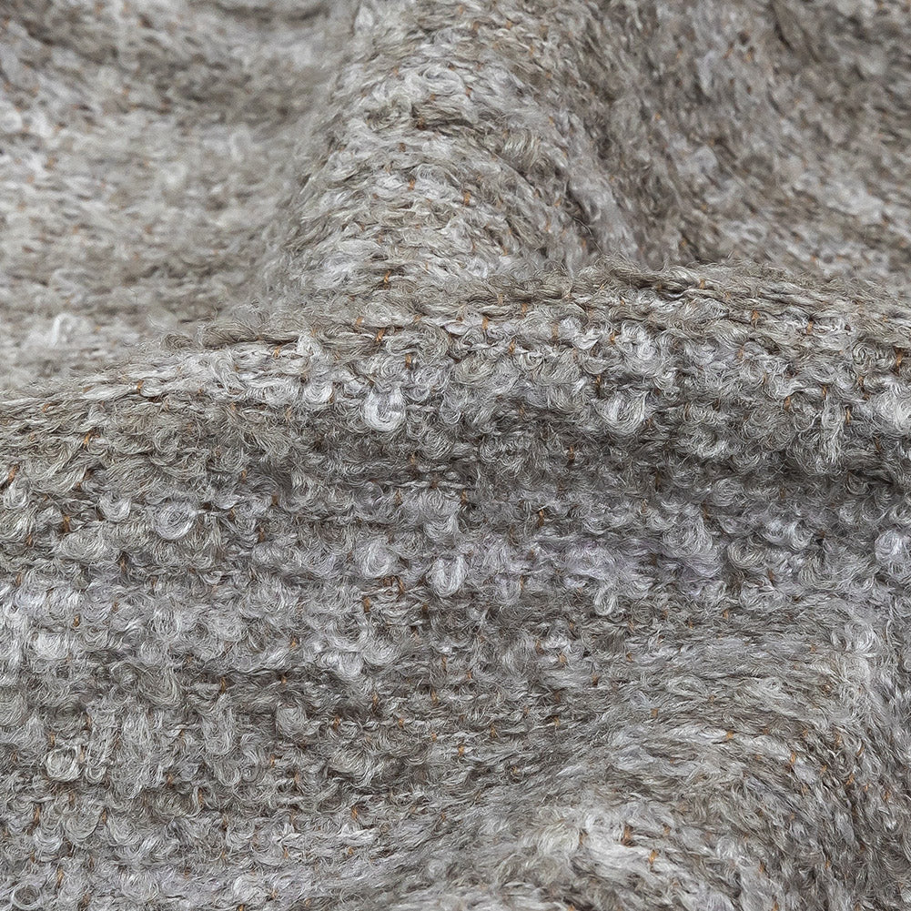 Pebble Striated Acrylic and Cotton Boucle with Tan Woven Backing - Joann Fabrics