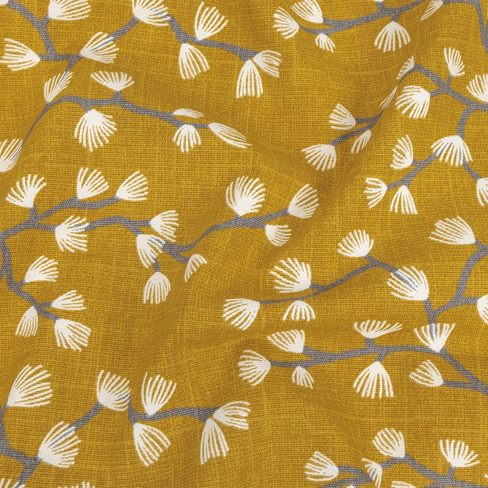 Cotton Canvas Print - Sunflower Japanese Blooms - British Imported - Joann Fabrics