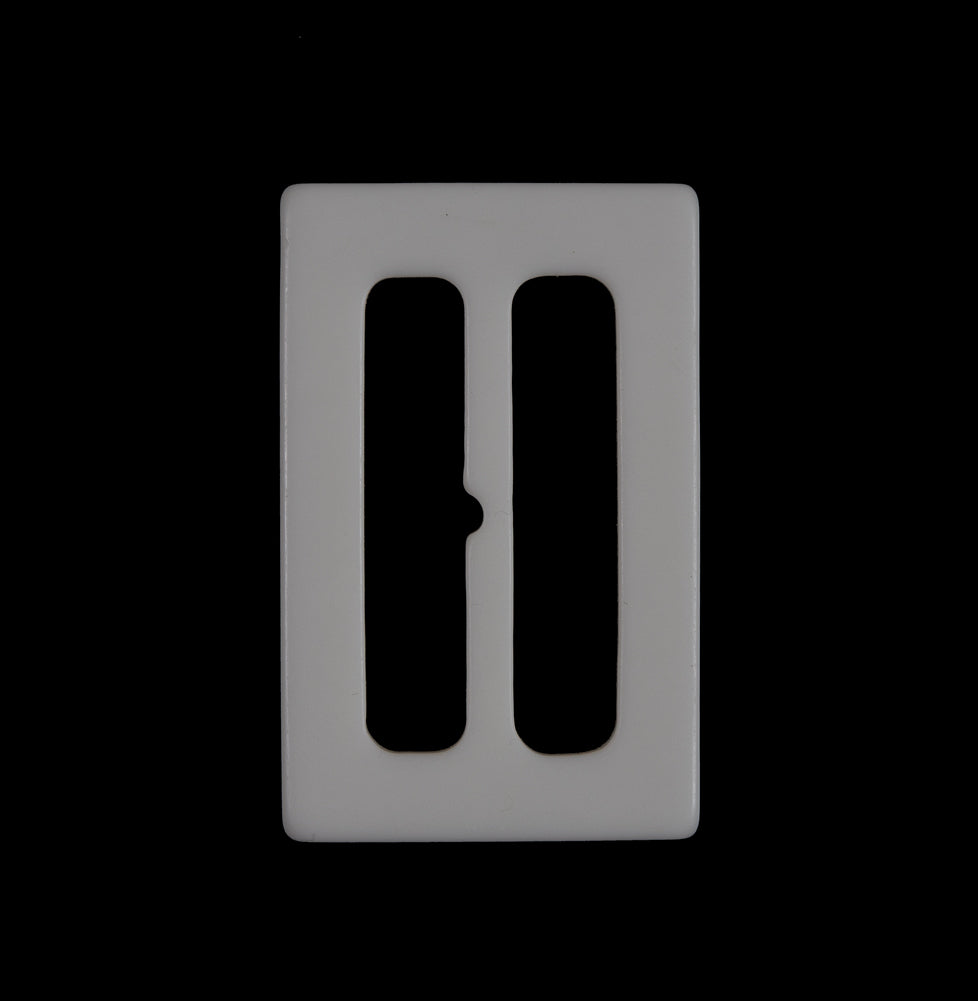 Ivory Rectangular Plastic Buckle - 2.5