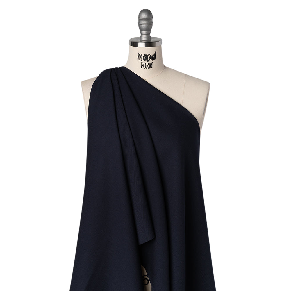 Heavy Wool Twill Suiting by Alexander McQueen - Navy Blue - Designer Deadstock - Joann Fabrics