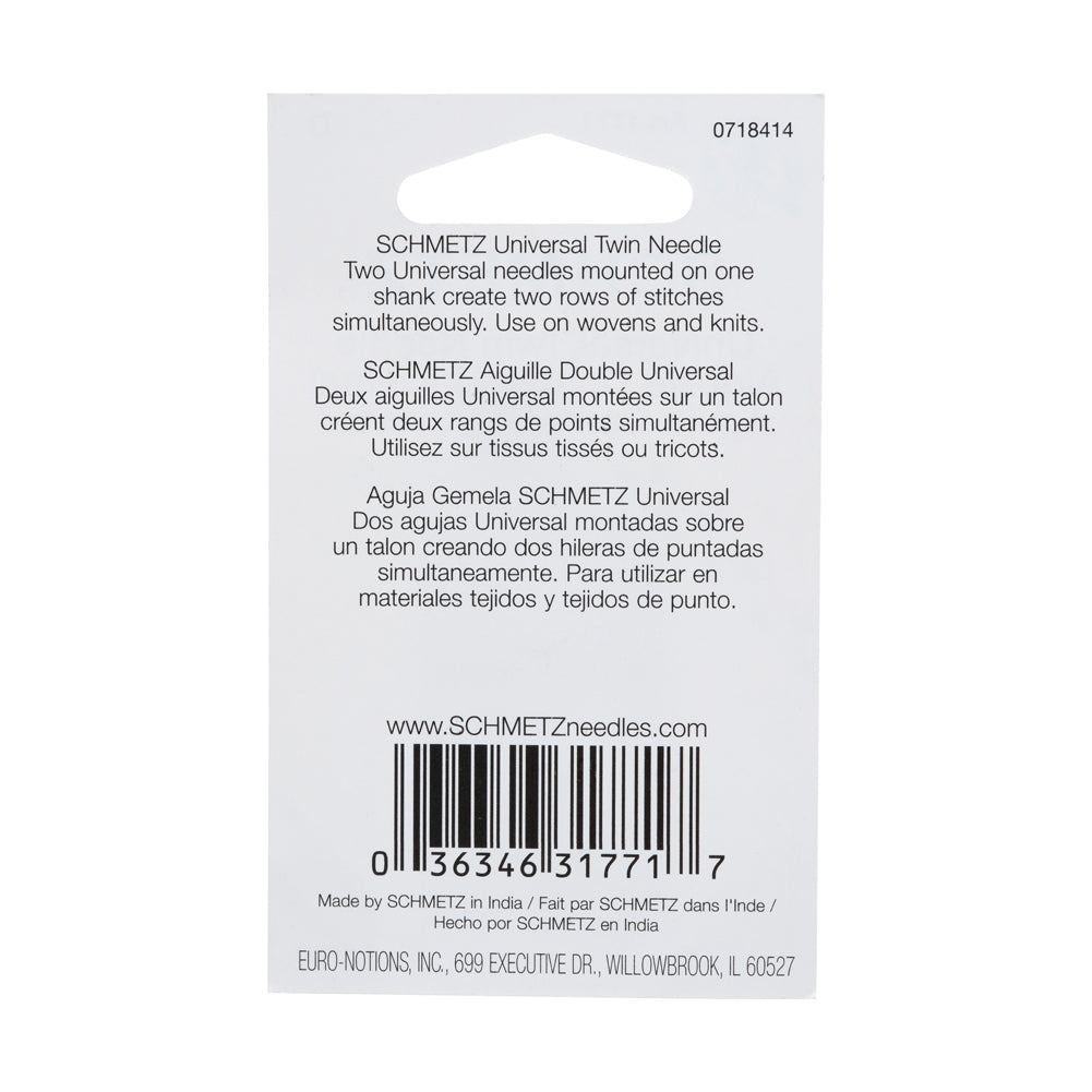 Schmetz Universal Twin Machine Needle - 4.0/100 - 1 ct - Joann Fabrics