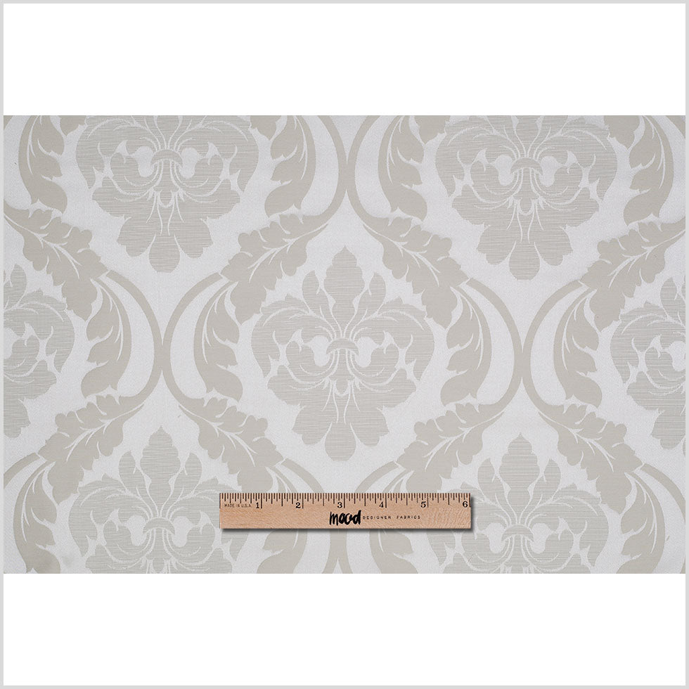 Pale Gold Floral Damask-Pattern Satin Jacquard - Joann Fabrics