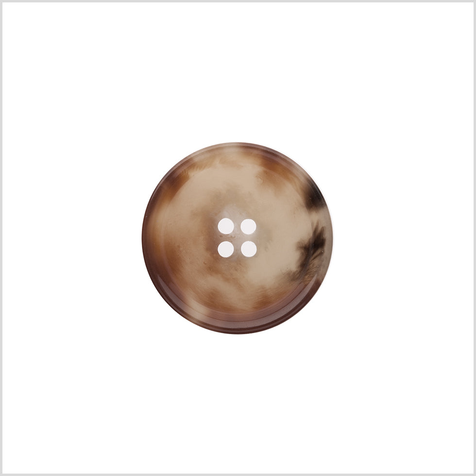 Italian Shiny Light Brown Rimmed 4-Hole Button - 36L/23mm - Joann Fabrics