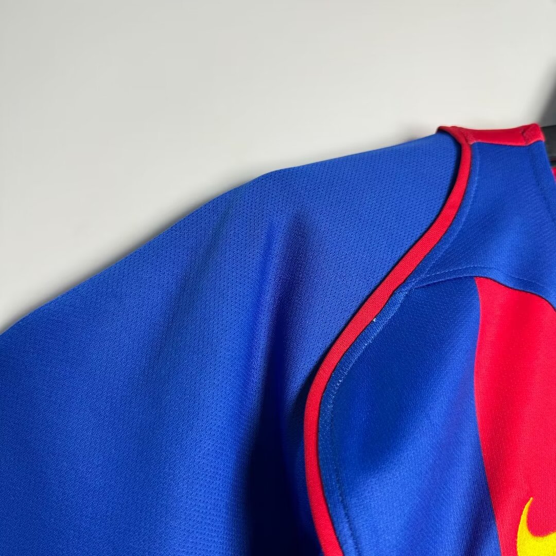 2004/2005 Retro Barcelona Home Collarless Football Shirt 1:1 Thai Quality