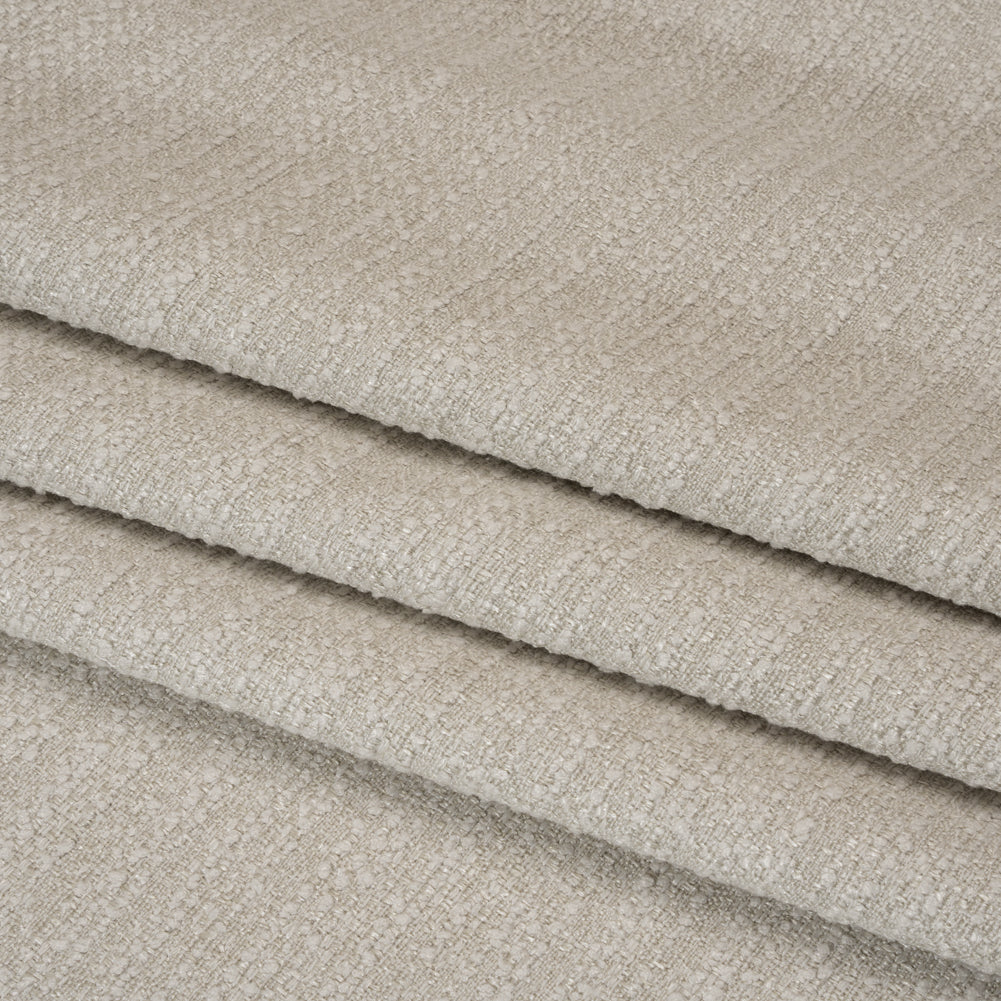 Textured Recycled Polyester Woven - Dove Boucle Stripes - British Imported - Joann Fabrics