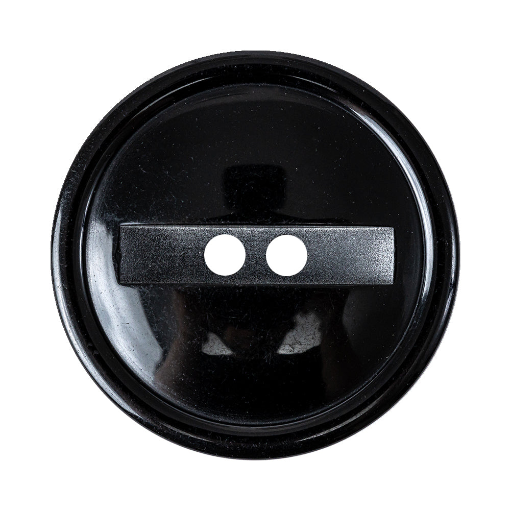 Carbon Black 2-Hole Channel Style Plastic Button - 54L/34mm - Joann Fabrics