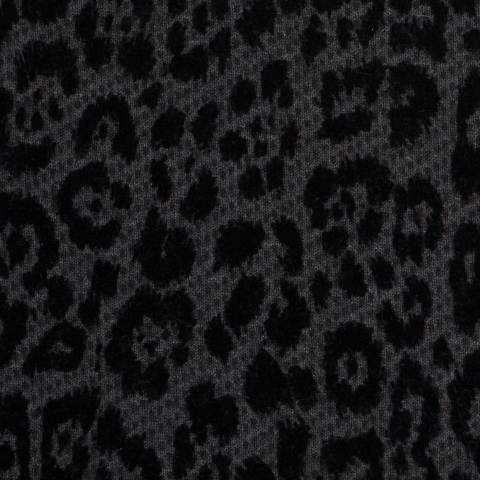Pewter/Black Jaguar Printed Novelty Knit - Joann Fabrics