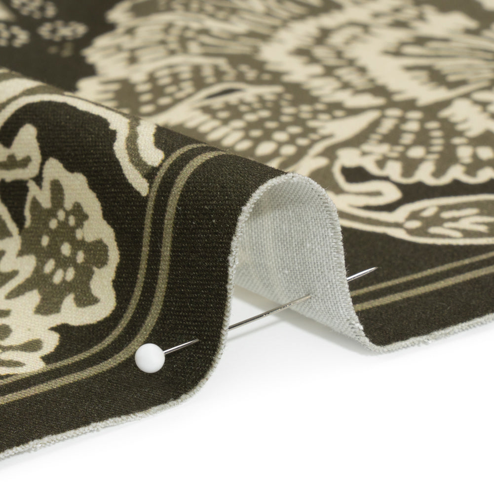 Stretch Cotton Twill Panel - Olive Floral Blocks - Mood Exclusive Maple Hill Heights - Joann Fabrics