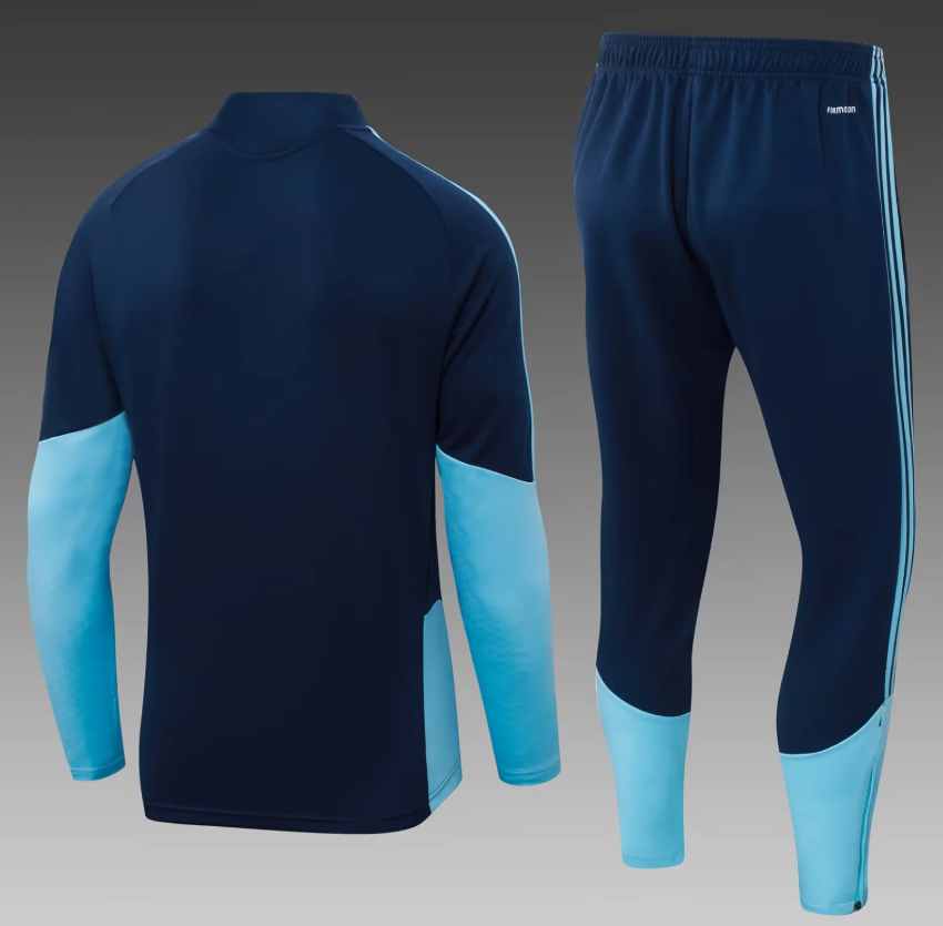 2025/2026 Argentina Half-Pull Training Suit Royal Blue Jersey Set