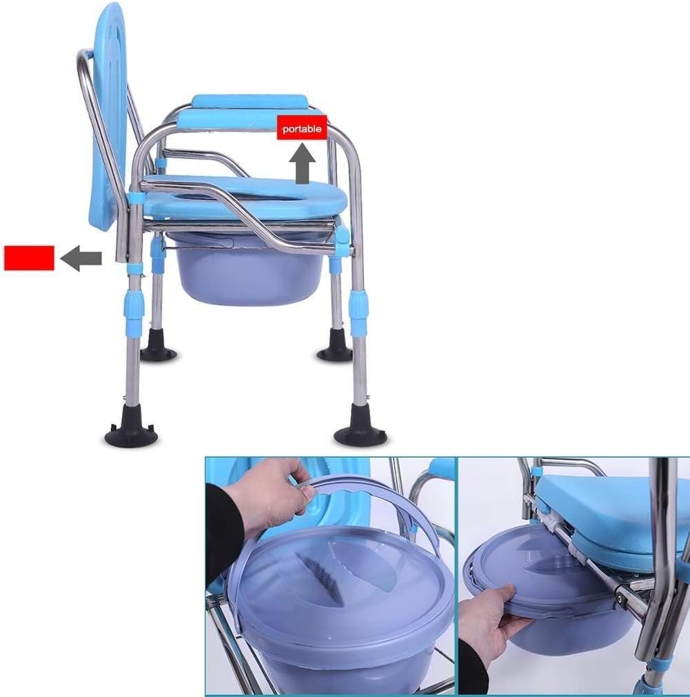 KOHARA Commode Chair, Bedroom Toilet, Multi Function Foldable Bedside ...
