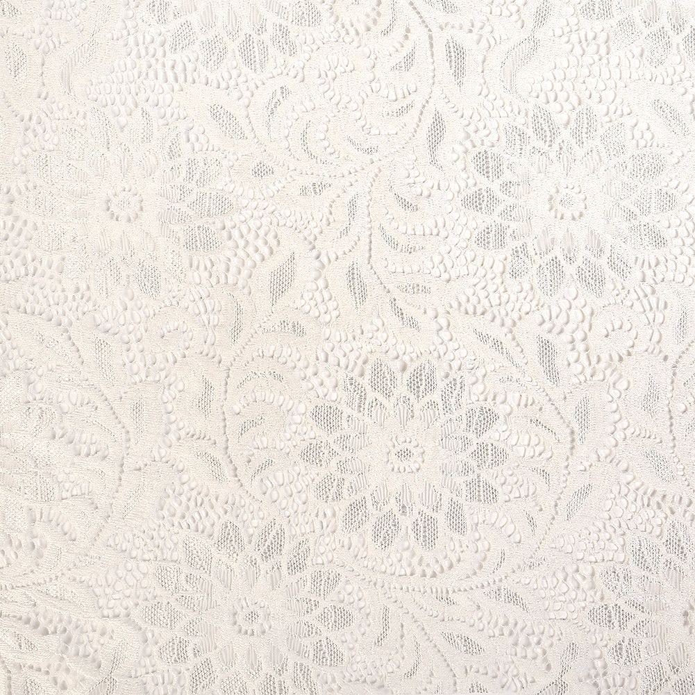 Re-Embroidered Stretch Lace - White Sunflowers - McKee Collection - Joann Fabrics
