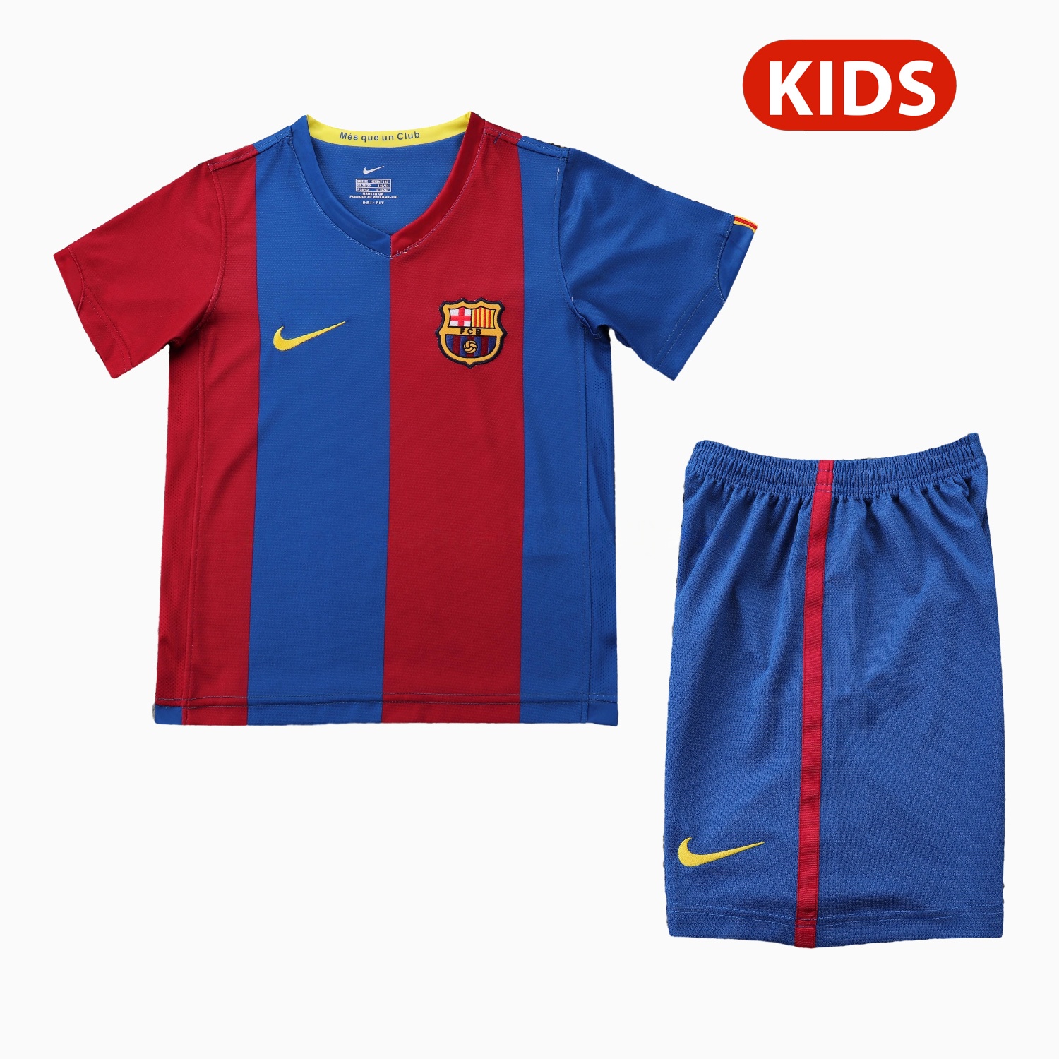 Retro Barcelona 2006-07 Home Kids Kit - UnitedFutballJersey