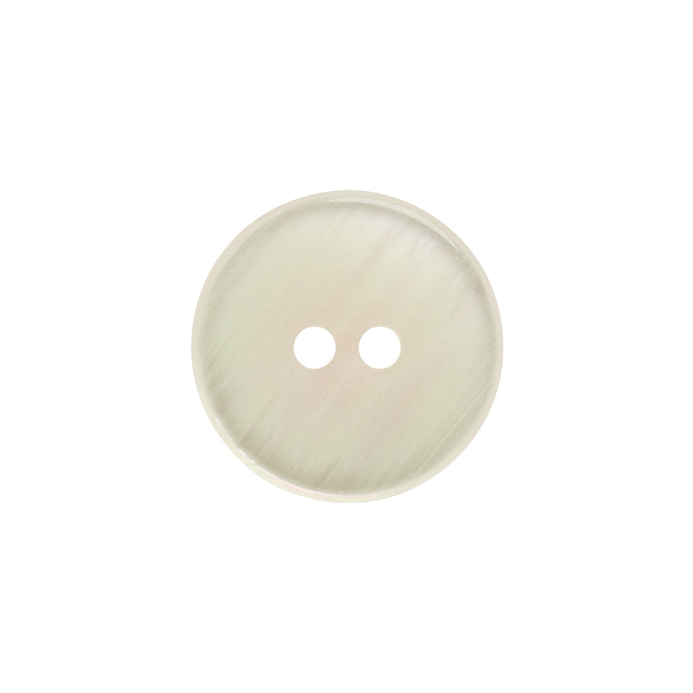 Plastic 2-Hole Button - 30L/19mm - Iridescent White Dish Shaped - Joann Fabrics