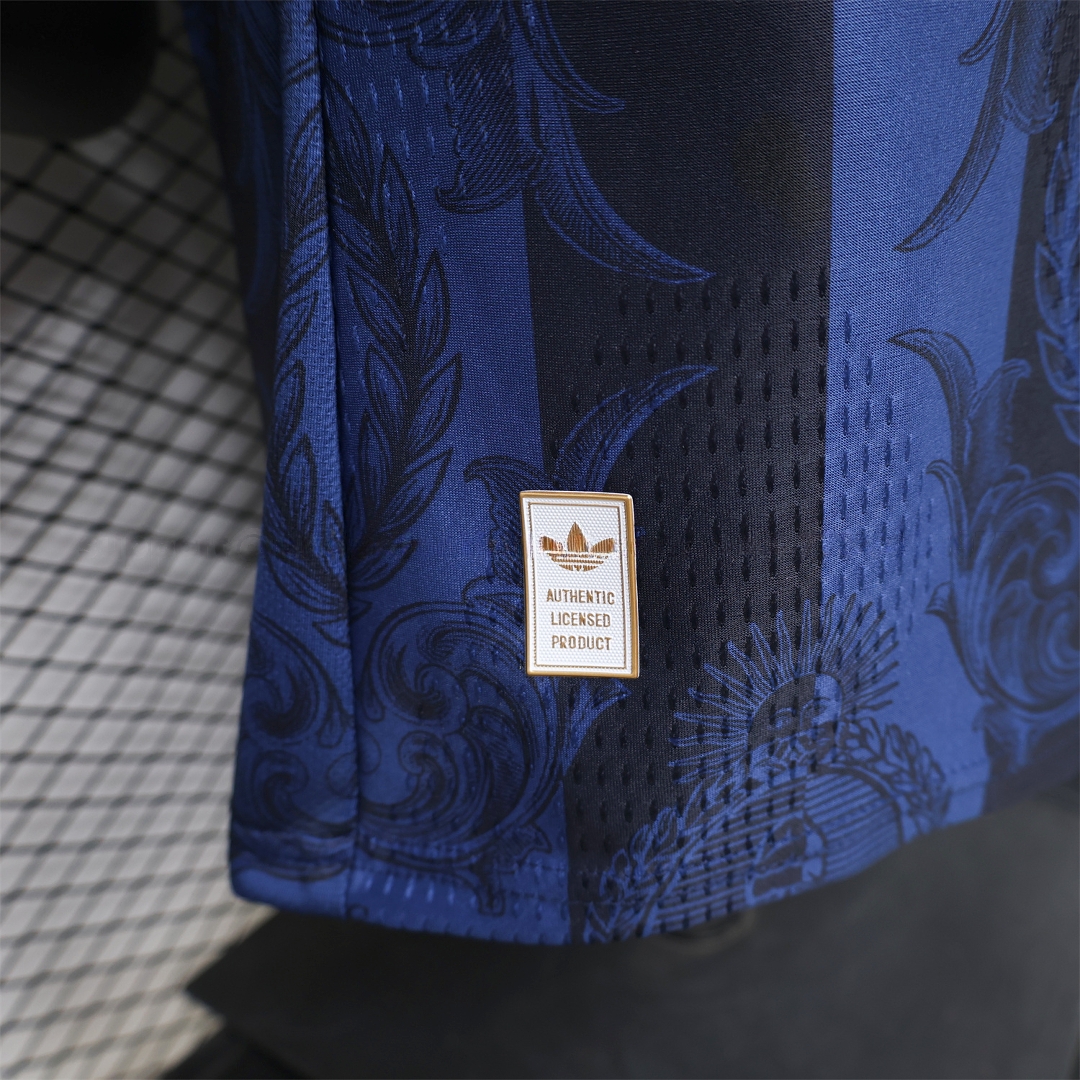 Argentina 2026 Dark Blue And Black Pattern Sun Special Edition Jersey - Player Version - UnitedFutballJersey