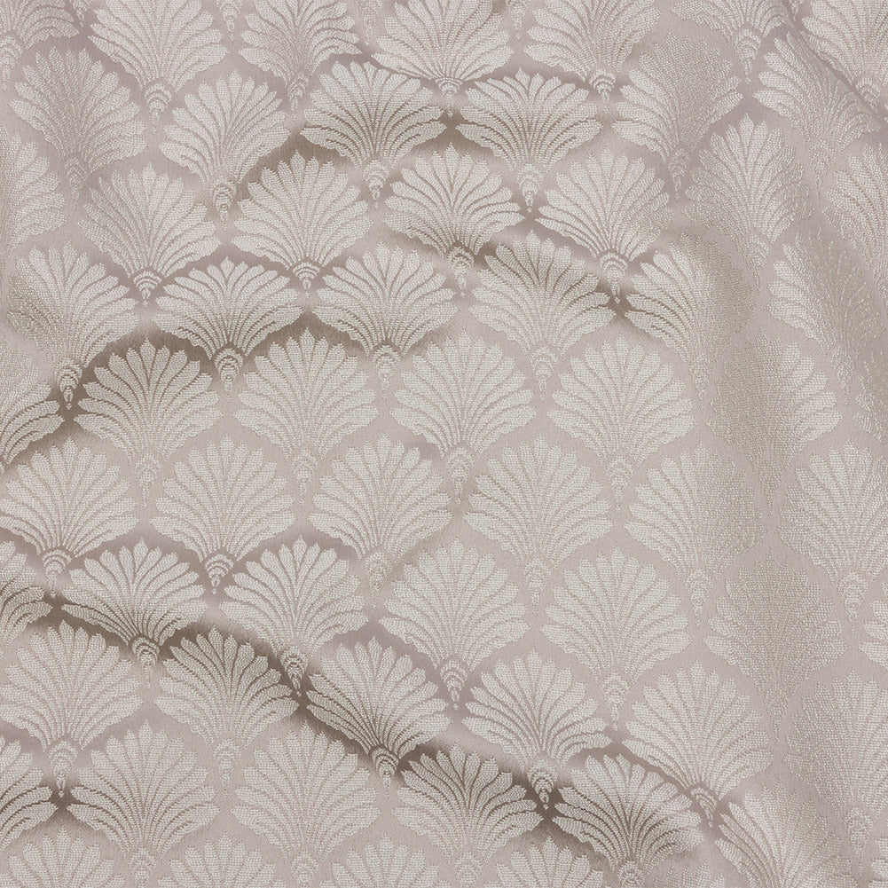 Drapery Jacquard - Dove Palm Fans - British Imported - Joann Fabrics
