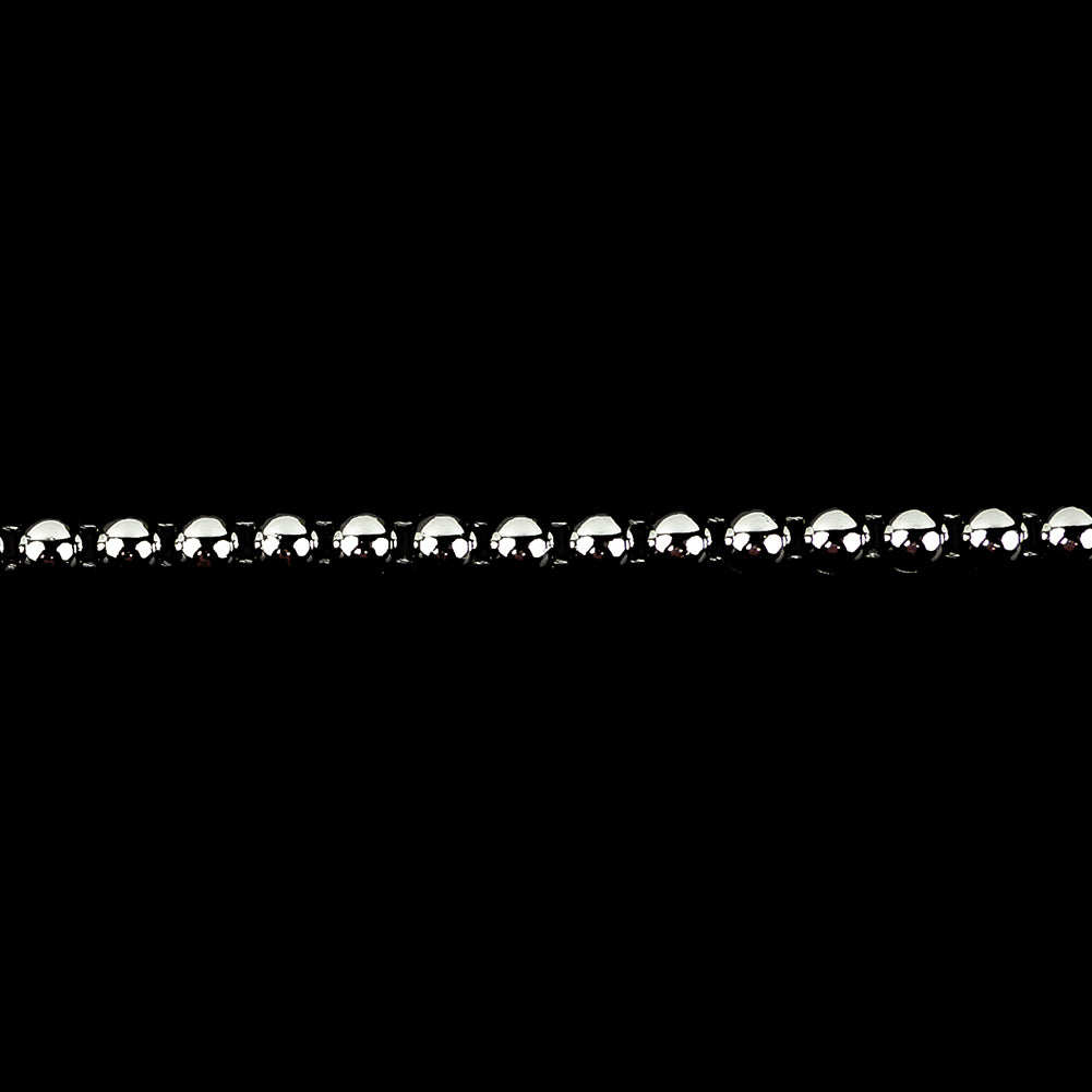 Vintage Swarovski One Row Silver Half Round Pearl Trimming - 0.25