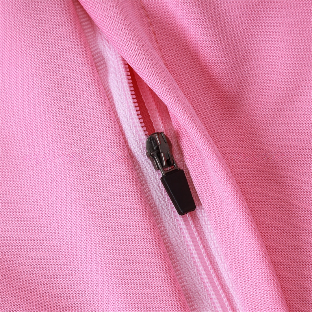 INT M.A.M 26-27 Jacket Training Tracksuit - Pink Top and Black Pants - UnitedFutballJersey