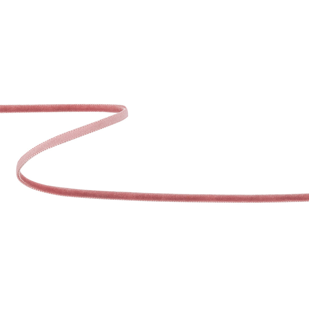 Plentiful Pink Single Face Velvet Ribbon - 0.125