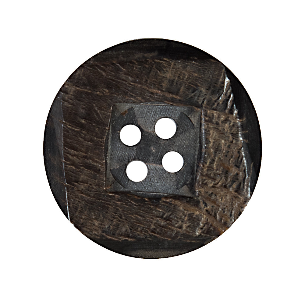 Black and Brown Textural Horn 4-Hole Button - 45L/29mm - Joann Fabrics