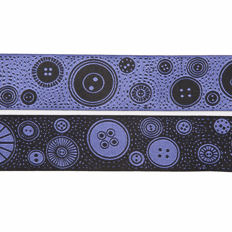 Violet/Black French Jacquard Ribbon - Joann Fabrics