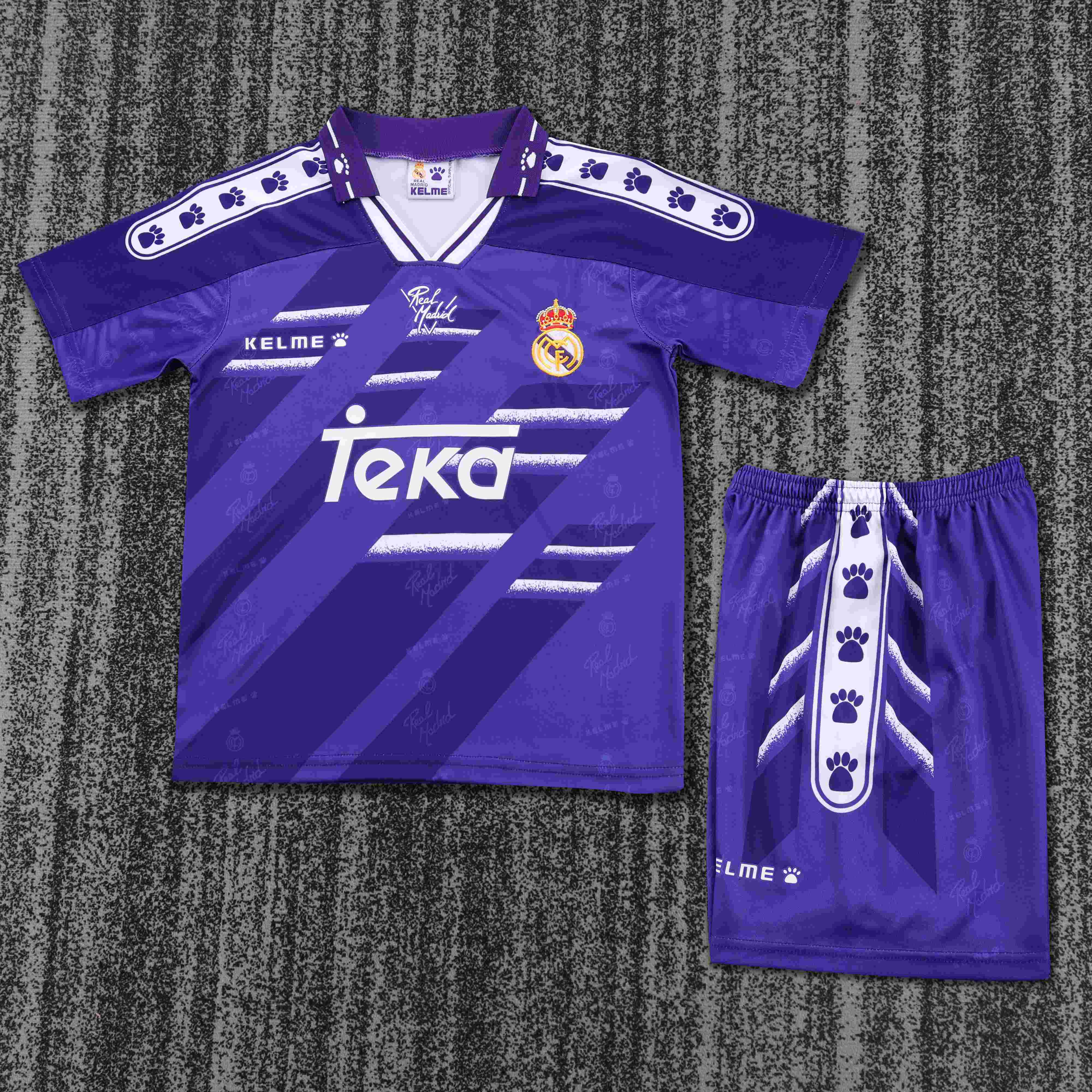 1994-1996 Retro Real Madrid Away Football Shirt 1:1 Thai Quality Kids Size