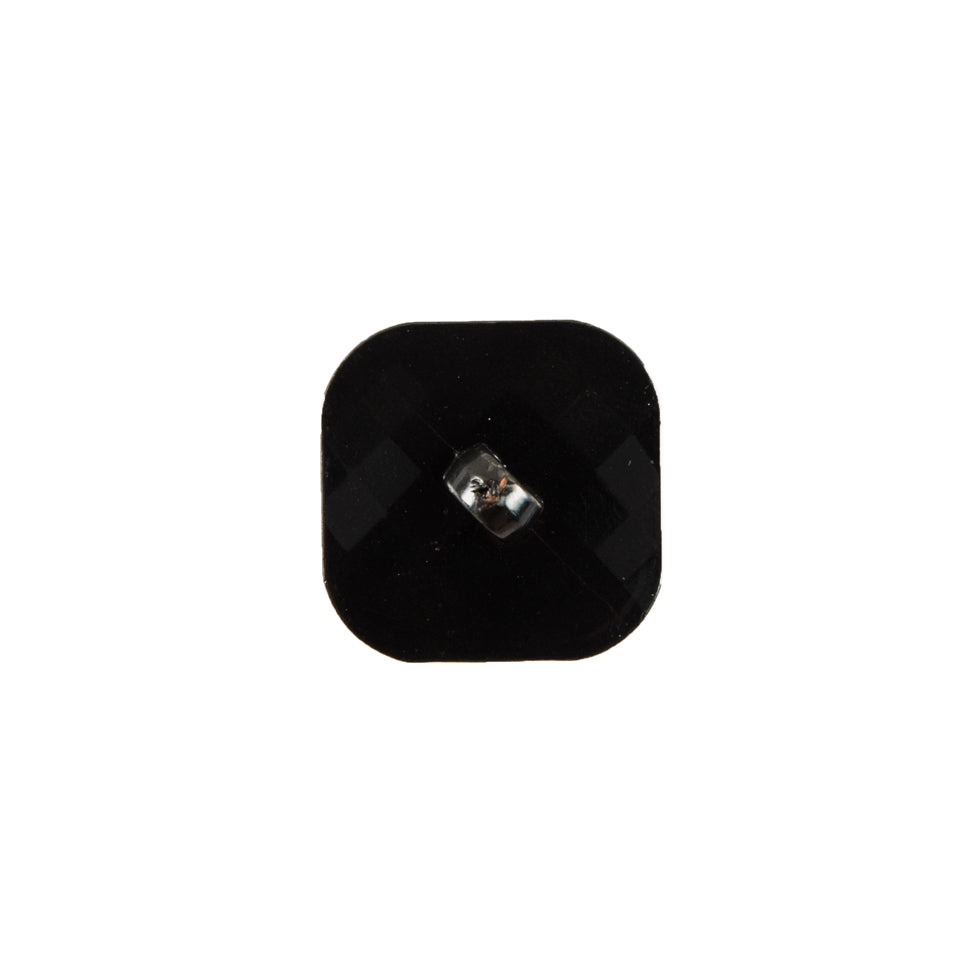 Faceted Square Gunmetal Plastic Button - 24L/15mm - Joann Fabrics