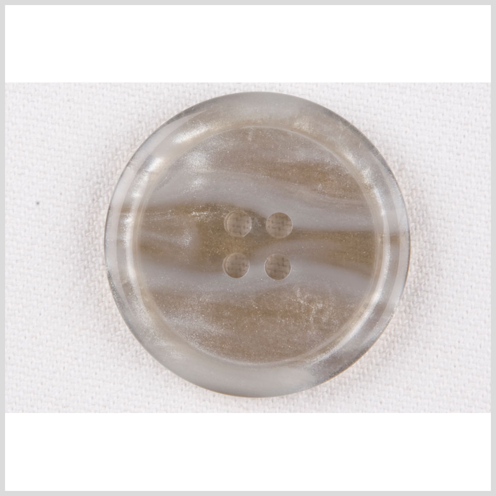 Plastic 4-Hole Button - 50L/32mm - White and Translucent Gray Waves - Joann Fabrics