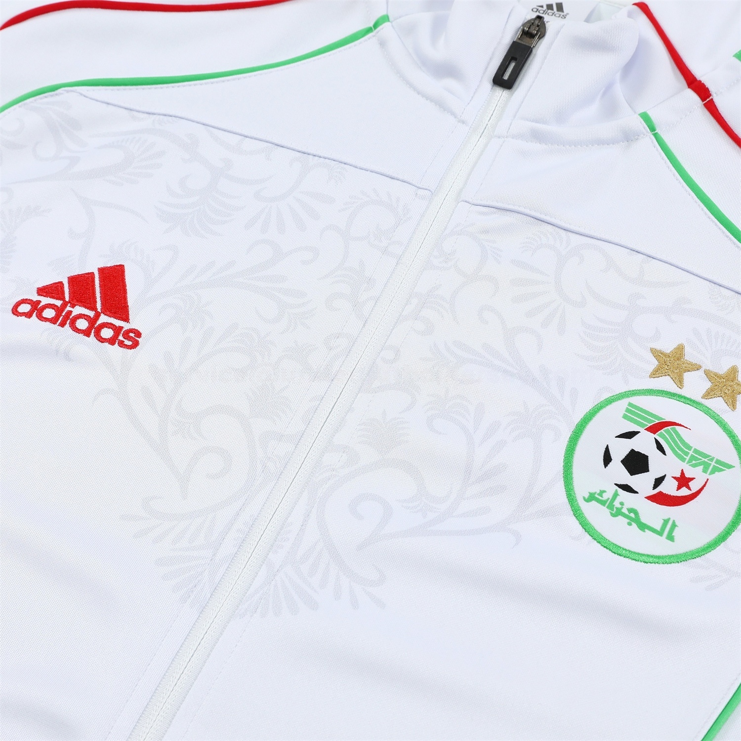 Algeria 2026 Long Sleeve Training Set - White Top and Black Pants - UnitedFutballJersey