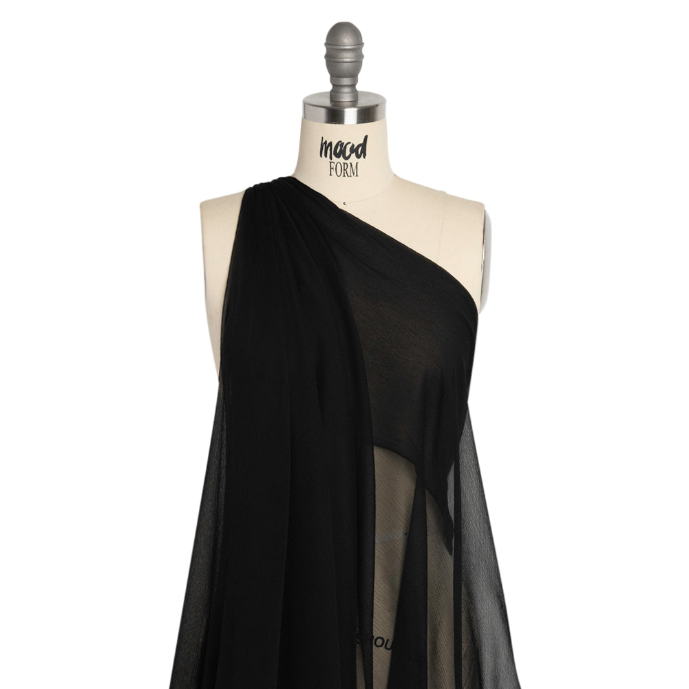 Crinkled Silk Chiffon - Black - Premium Collection - Joann Fabrics