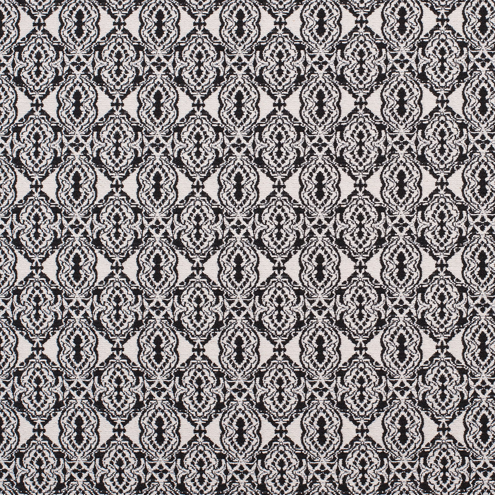 Black/Off-White Geometric Diamonds Cotton Jacquard - Joann Fabrics