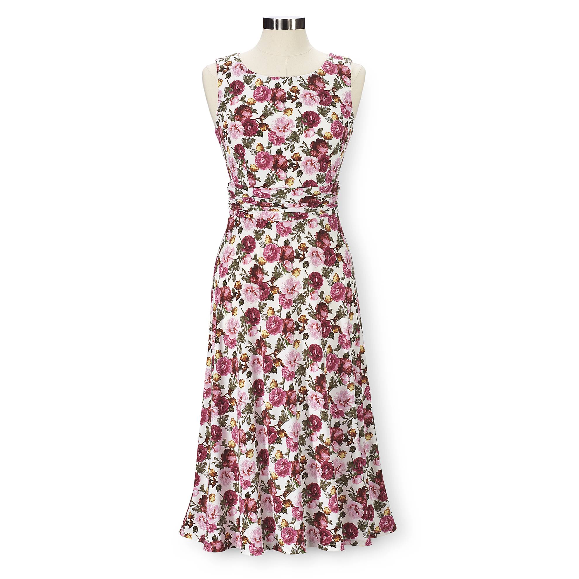 Floral Ruched Waist Dress - Northstyle Catalog