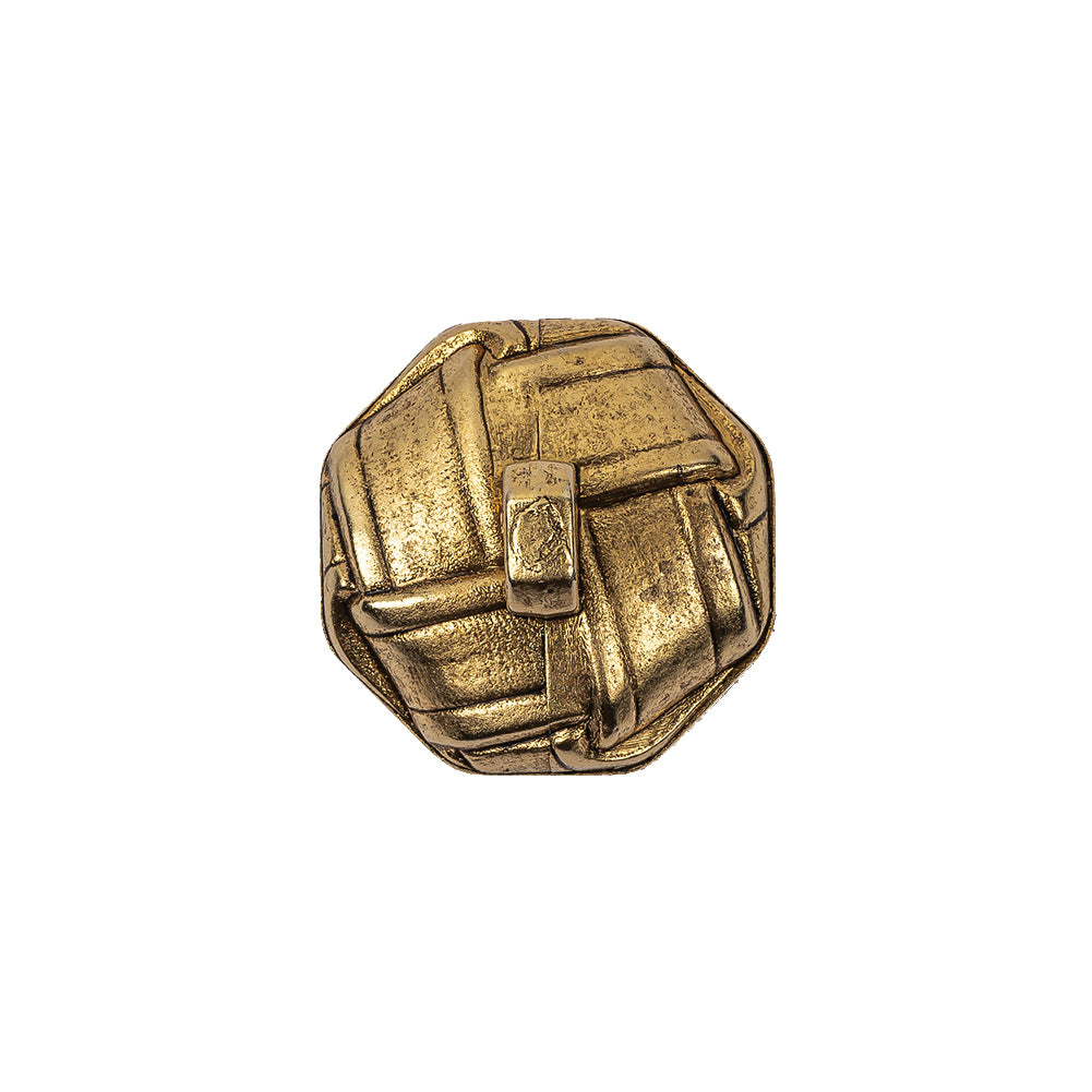 Italian Matte Gold Plated Faux Woven Shank Back Button - 30L/19mm - Joann Fabrics