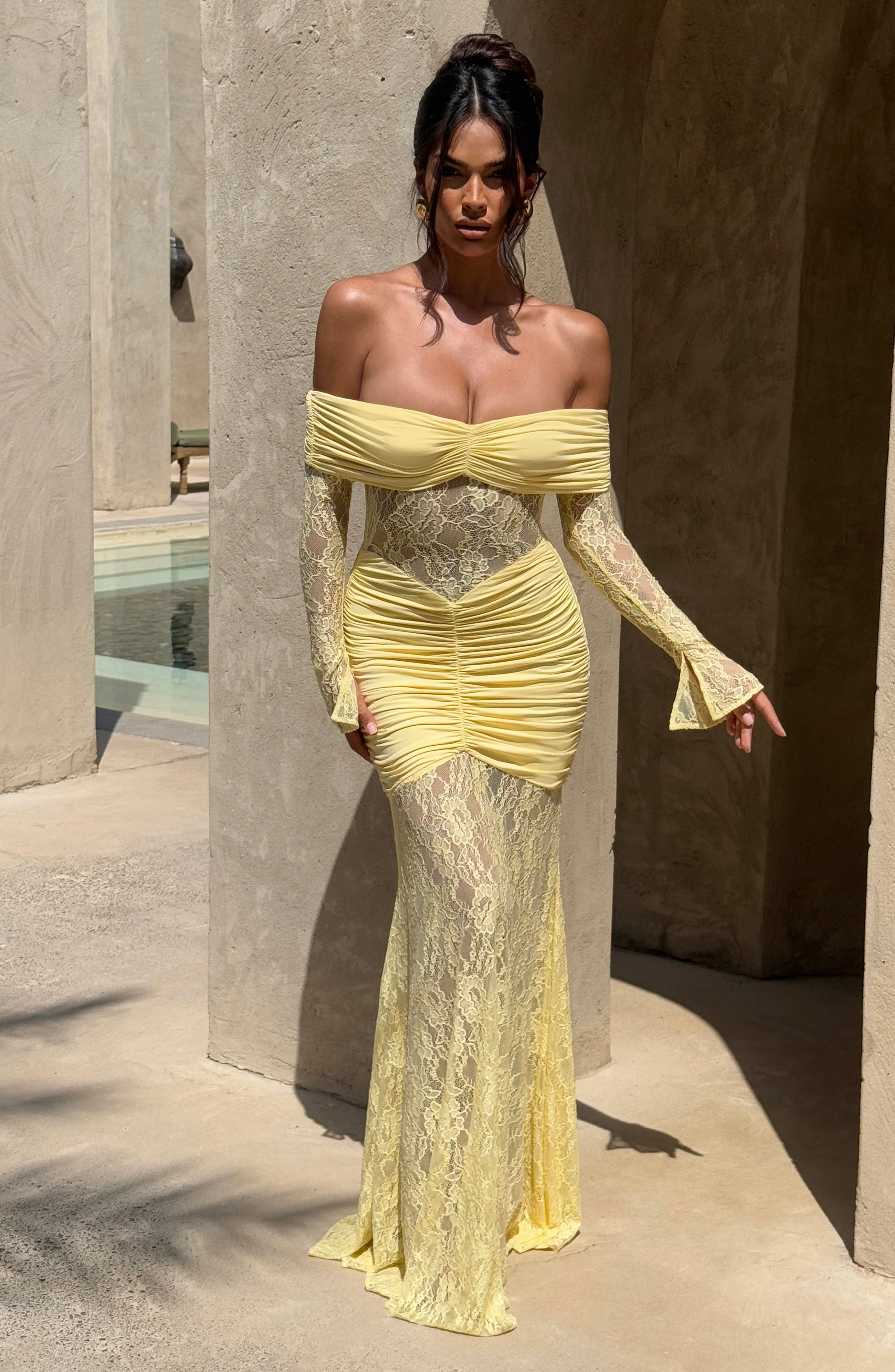 Sauline Maxi Dress - Lemon