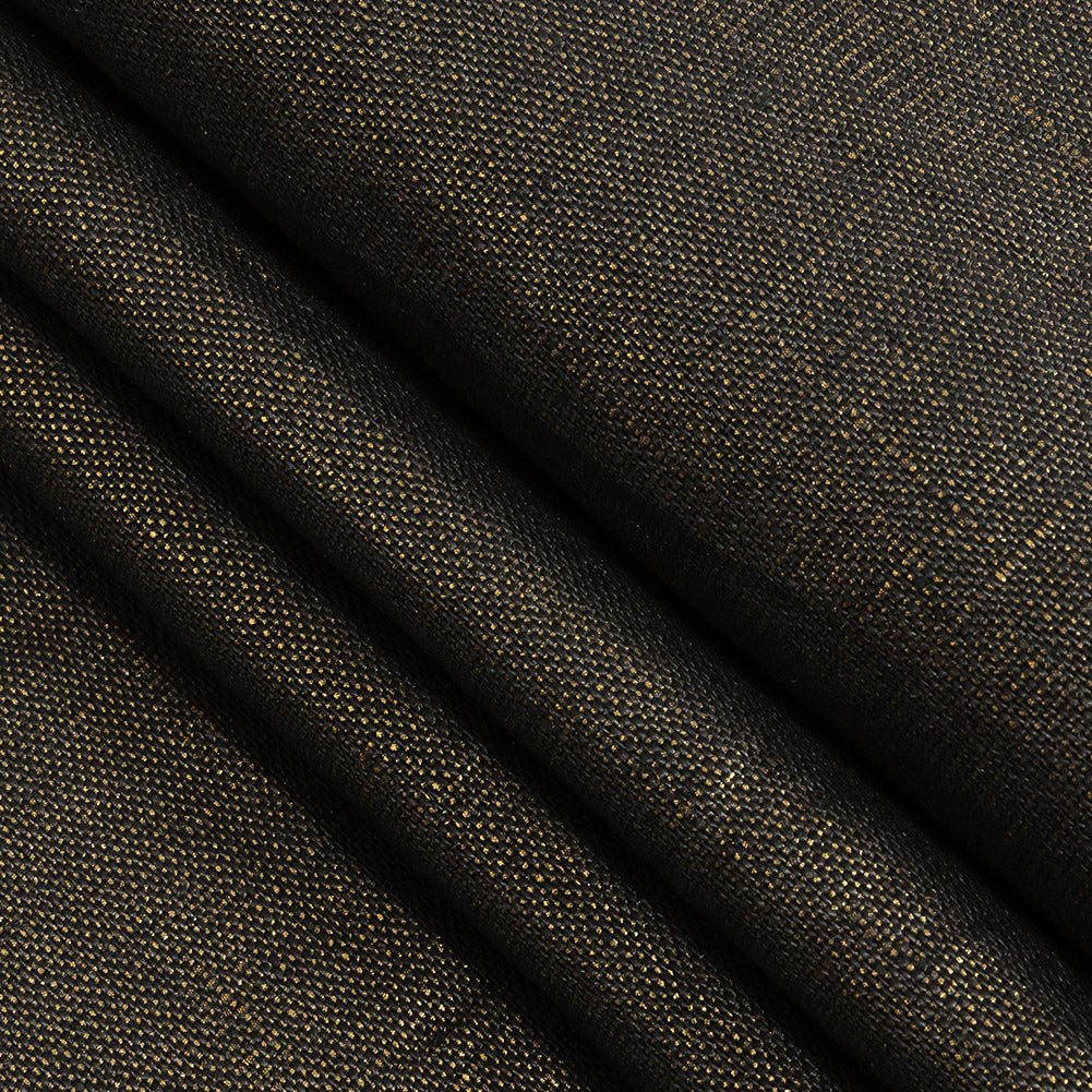 Medium Weight Linen Woven with Metallic Foiling - Smoke Grey and Gold - Bianca Collection - Joann Fabrics