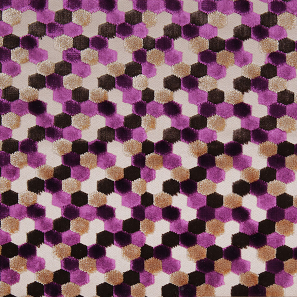 Purple Laser-Cut Geometric Polyester Velvet - Joann Fabrics