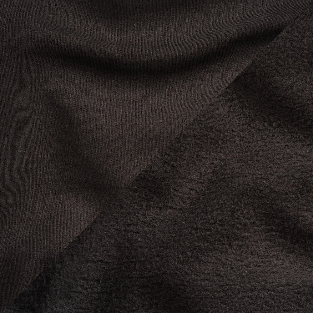 Cotton Fleece Backed Jersey - Black - Leida Collection - Joann Fabrics