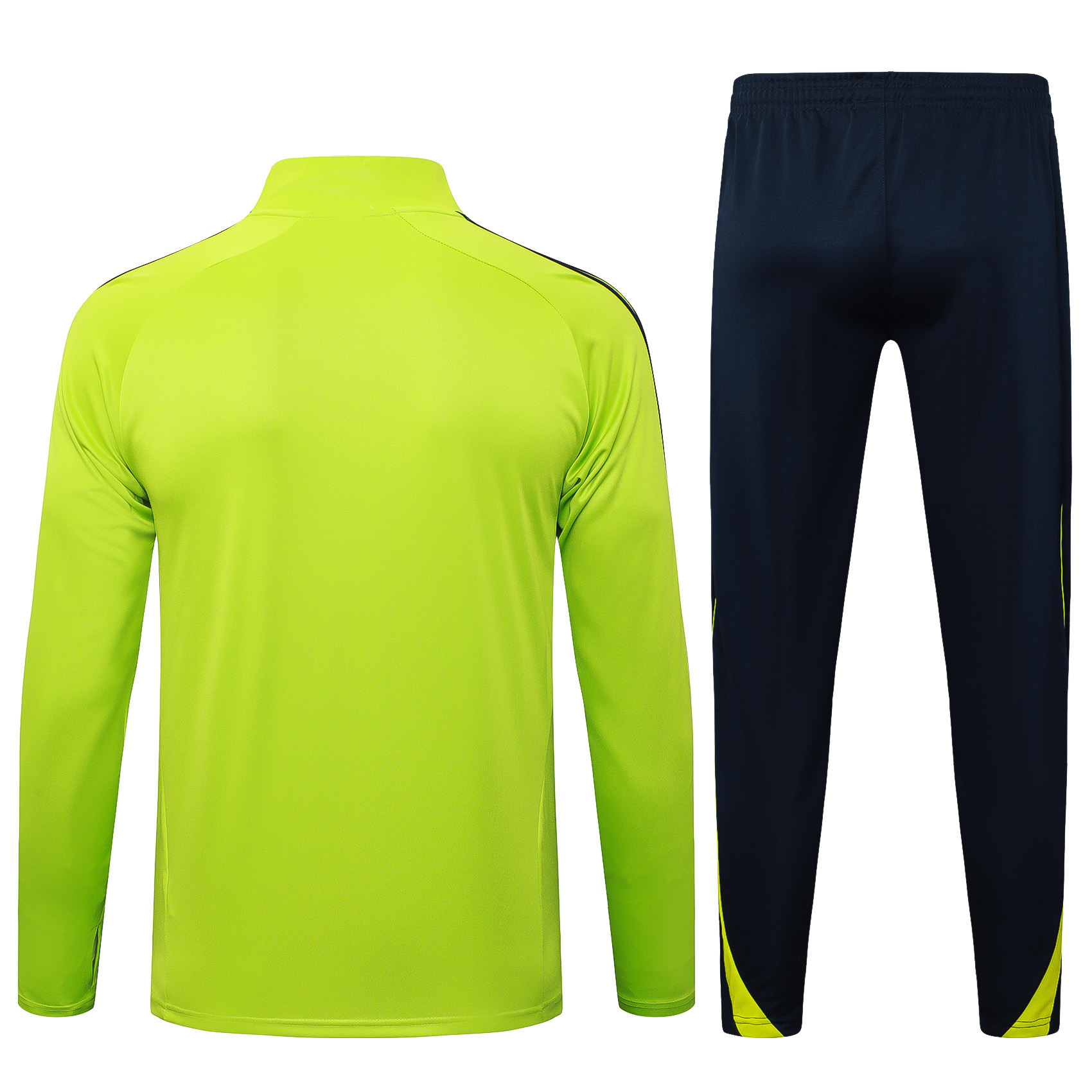 2025/2026 Real Madrid Grass Green Retro Version Half-Pull Training Suit Football Shirt 1:1 Thai Quality Set
