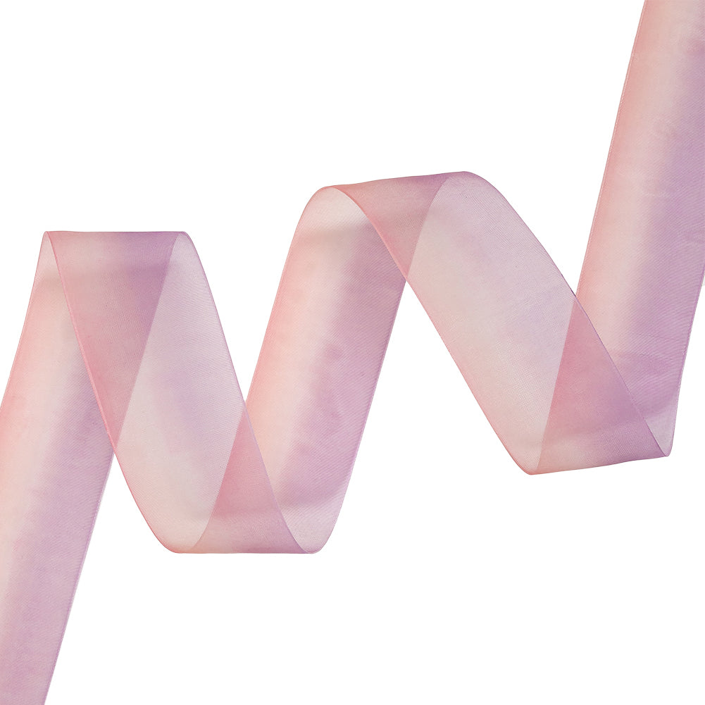 Sheer Royal Lilac and Pink Ombre Ribbon - 1.5