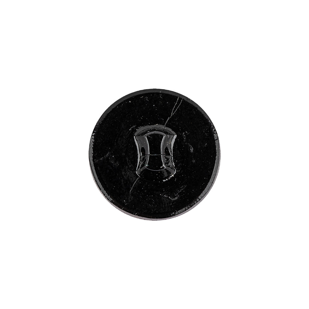 Black and Gold Floral and Swirl Glass Button - 28L/18mm - Joann Fabrics