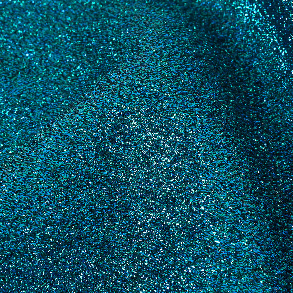Cygnus Metallic Blue and Green Crinkled Lame Luxury Brocade - Joann Fabrics